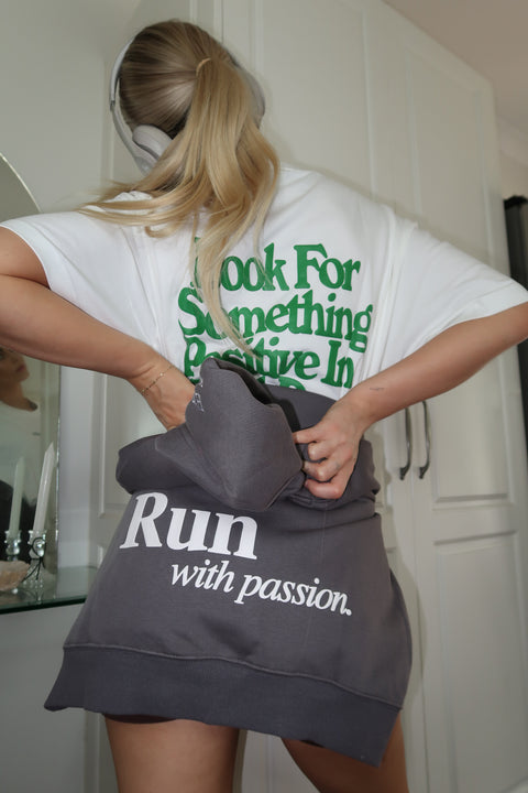 Run With Passion - Grey Hoodie